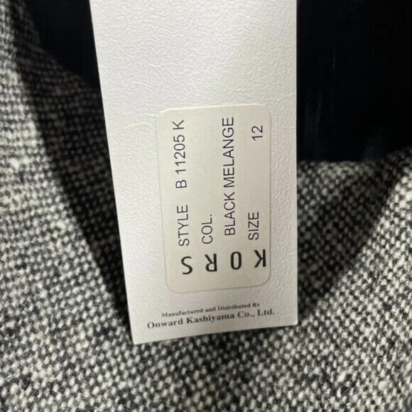 NEW Michael Kors Skirt Womens 12 gray woven designer mini classic - Picture 7 of 10